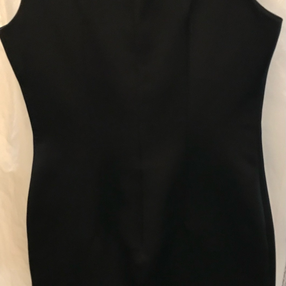 Alex: Black Satin Sheath Dress 4P